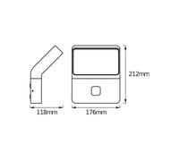 OSRAM LED sensor outdoor wall lamp ENDURA STYLE WIDE dark grey