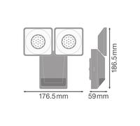 OSRAM LED sensor outdoor wall spotlight ENDURA PRO, grey, IP55