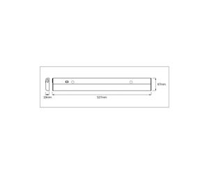 OSRAM LED sensor under-cabinet light LINEAR FLAT, 4,000 K silver