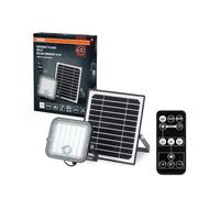 OSRAM LED Solar Outdoor Light Endura Outdoor Black with floodlight and Solar Panel, 5-metre Long Cable, with Remote Control and PIR Motion Detector, 10 W, 1400 lm, 840, 4000 K Light Colour, EEK A