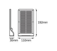 OSRAM LED solar outdoor wall light DOORLED, silver sensor IP44