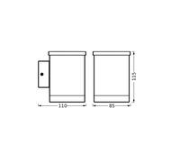 OSRAM LED solar outdoor wall light ENDURA STYLE QUADRO, graphite