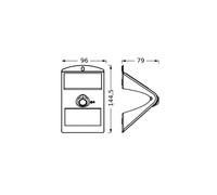 OSRAM LED solar wall lamp ENDURA FLOOD BUTTERFLY 1.5W sensor
