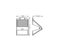OSRAM LED solar wall lamp ENDURA FLOOD BUTTERFLY, 4 W sensor