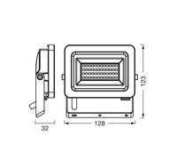 OSRAM LED spotlight Floodlight EA, 10 W, IP65, black, aluminium
