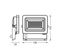 OSRAM LED spotlight Floodlight EA, 15 W, IP65, black, aluminium