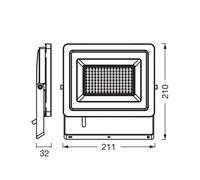OSRAM LED spotlight Floodlight EA, 24.5 W, IP65, black, aluminium