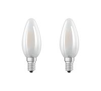 Osram LED Star Classic B, A + +/LED Candle Light Bulb - 2700 K Warm White/Pack of 2, 2.8 W, E14, 9.69 x 3.5 x 3.5 cm