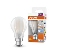 OSRAM LED Star Frosted Filament LED lamp, B22d Base, Cool White (4000K), Bulb Shape, Replacement Set for Conventional 60W Bulbs, 1-Pack