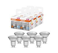 OSRAM LED Star PAR16 reflector lamp, Base: GU10, Non-dimmable, Cool White, 4000 K, 3.60 W, replacement for 50 W Reflector lamp, pack of 6