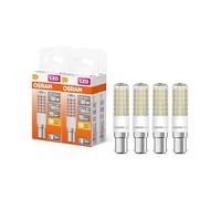 OSRAM LED Star Special T SLIM, slim LED special lamp, B15d base, warm white (2700K), replacement for conventional 60W bulb, 4-pack