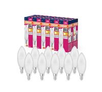 OSRAM Led Star Value Classic B60 Led Lamp for E14 Base, Candle Shape, Fr, 806 Lumens, Warm White (2700K), Replacement for Conventional 60W Light Bulbs, Not Dimmable, 10-Pack