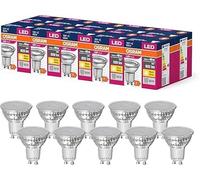 OSRAM Led Star Value Par16 Led Lamp for Gu10 Base, Reflector Lamp, Gl, 575 Lumens, Warm White (3000K), Replacement for Conventional 80W Light Bulbs, Not Dimmable, 10-Pack