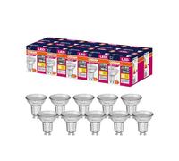 OSRAM LED Star Value PAR16 Reflector lamp with 36 Degree Viewing Angle, GU10 Base, 4.3 watt, Warm White (3000K), Replaces Conventional 50 watt spot Lamps, Pack of 10