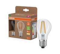 Osram LED Superstar Classic LED Lamp A 60 Classic Bulb Shape Clear Glass Body 3.8 W 806 lm E27 Socket Warm White Light 2700 K Energy Efficiency A 60 mm Diameter Pack of 2