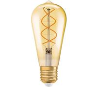 Osram Vintage 1906 LED Glass Filament Edison 4w (35w) E27 Gold Helix Light Bulb [EEK: G]