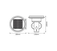 OSRAM LED wall lamp ENDURA STYLE SOLAR DOUBLE CIRCLE black
