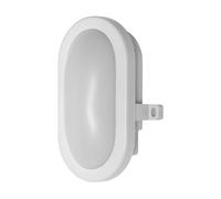 OSRAM LED wall Light 6W Bulkhead, 4000K, 420 lm, IP54, IK06, Shockproof, White Polycarbonate housing, Beam Angle 120°, for basements and garages