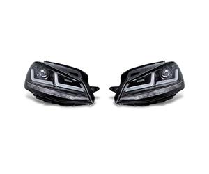 OSRAM LEDriving Golf 7 LED headlight, Black edition as halogen replacement, LED upgrade, LEDHL103-BK, left-hand drive cars only (1 complete set)