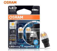 OSRAM LEDriving SL Advance LED T20 W21W 7440 Yellow Amber Color Car Upgrade LED Turn Signal Light Fog Lamps W3x16d 9705Y, 2x