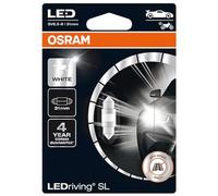 OSRAM LEDriving® SL, ≜ C5W (31 mm), White 6000K, LED signal lamp, Off-road only, non ECE, Single Blister (1 lamp)