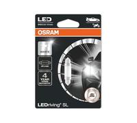 OSRAM LEDriving® SL, ≜ C5W (41 mm), White 6000K, LED signal lamp, Off-road only, non ECE, Single Blister (1 lamp)
