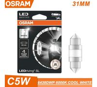 Osram LEDriving 12v Car 269 Festoon Interior White LED Bulb SV8.5-8 S8.5d 31mm