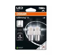 2X P21W OSRAM LEDRIVING SL LED Bulbs - 4 Year Guarantee - White - 5000K