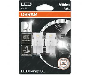 Osram LEDriving SL Standard Retrofit 580 W21/5W 12V White Bulbs Brake Tail Light