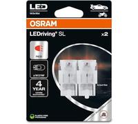 OSRAM LEDriving SL, ≜ W21W, Red, Double Blister (2 lamps), LED Retrofit, offroad use only