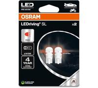OSRAM LEDriving SL, ≜ W5W, Red, Double Blister (2 lamps), LED Retrofit, offroad use only