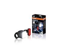 OSRAM LEDsBIKE Compact 100 Set of Rechargeable Bike Lights (Front and Rear), with Brake Light, StVZO Approved, Compatible with Garmin Mount, Three Brightness Levels, 100 Lux