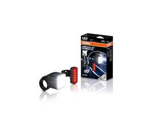 OSRAM LEDsBIKE Compact 50 Set of Rechargeable Bike Lights (Front and Rear), StVZO Approved, Compatible with Garmin Mounts, Three Brightness Levels, 50 Lux