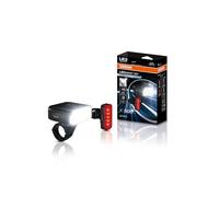 OSRAM LEDsBIKE EXPLORER X 500 SET, rechargeable bike light set - front and rear, off-road, three lighting levels and flashing light, 500 Lumen, garmin mount compatible