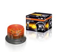 OSRAM LIGHTsignal LED BEACON LIGHT, LED rotating beacon, 360°, amber flashing light, street-legal warning light for cars, trucks and commercial vehicles with 3-bolt fixation