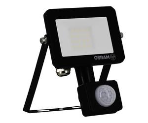OSRAM LUX LED floodlight Modern 10W, 900lm, 4000K, Outdoor Spotlight, Sensor, IP65, Aluminium Black, Frosted Glass