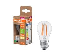 Osram Mini Buclassic, with Decorative LED Filament, Energy Efficiency Class A, E27, 1.2 W, 255 lm, 2700 K, Warm White, Without Heating, 100% immediate Illumination.