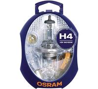 OSRAM CLKMH4 Minibox H4 mobile lamp replacement headlamp +5 spare lamps +3 flat fuses - clear/silver