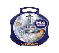 OSRAM CLKMH4 Minibox H4 mobile lamp replacement headlamp +5 spare lamps +3 flat fuses - clear/silver