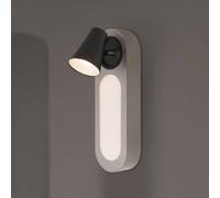 OSRAM NEPTUNE LED wall light, white, 1 spot, metal switch