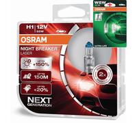 OSRAM Night Breaker Laser +150% H1 Car Headlight Bulbs (Twin Pack)