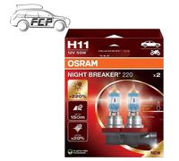 H11 OSRAM Night Breaker 200% 12V 55W (Pair)