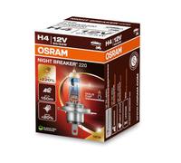 OSRAM NIGHT BREAKER 220, H4, +220% more brightness, halogen headlight lamp, 64193NB220, Folding Box (1 lamp)