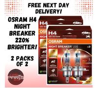 OSRAM Night Breaker 220 H4 Car Headlight Bulbs (Twin) - 220% 2 PACKS OF 2