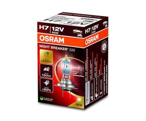 OSRAM NIGHT BREAKER 220, H7, +220% more brightness, halogen headlight lamp, 64210NB220, Folding Box (1 lamp)