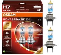 Osram Night Breaker 220 H7 55W Two Bulbs Head Light DRL Daytime Replace Upgrade