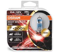 Osram Night Breaker H4 200 60/55W P43t Car Headlight Bulbs Twin Pack White