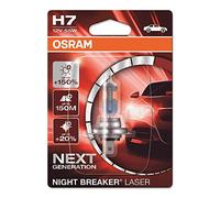 OSRAM NIGHT BREAKER LASER H7, +150% more brightness, halogen headlight lamp, 64210NL-01B, 12V, blister (1 lamp)