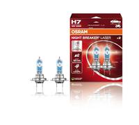 OSRAM NIGHT BREAKER LASER H7, +150% more brightness, halogen headlight lamp, 64210NL-HCB, 12V, duo box (2 lamps)