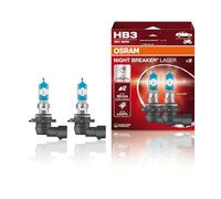 OSRAM NIGHT BREAKER LASER HB3, +150% more brightness, halogen headlight lamp, 9005NL-HCB, 12V, duo box (2 lamps)